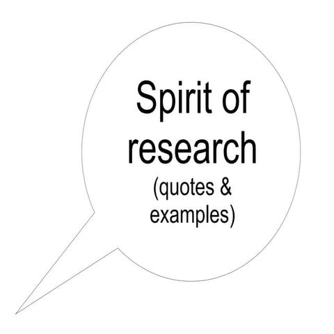 Spirit of research