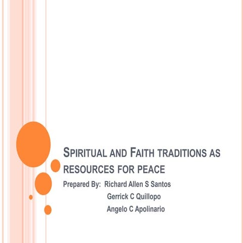 Spiritual and-faith-traditions-as-resources-for-peace and Human Rights