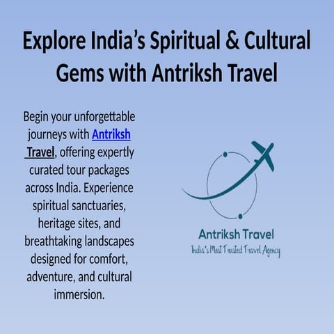 Spiritual & Cultural Journeys of Madhya Pradesh with Antriksh Travel | PDF