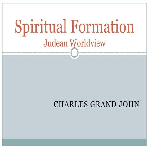 Spiritual formation introduction 