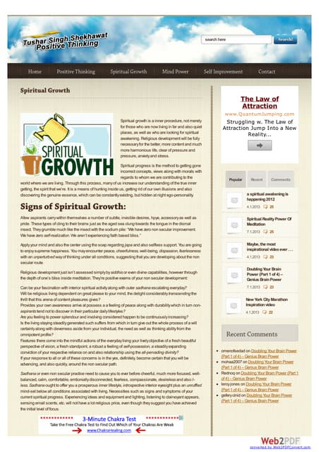 Spiritual growth - Tushar Singh Shekhawat Vancouver