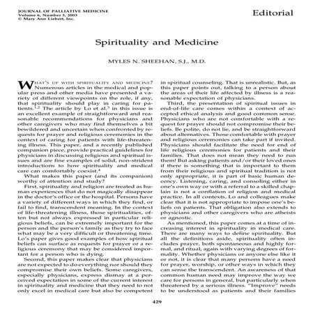 Spirituality and religion in health care | PPTX