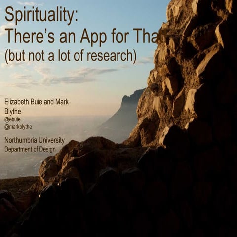 Spirituality — there's an app for that! (but not a lot of research)