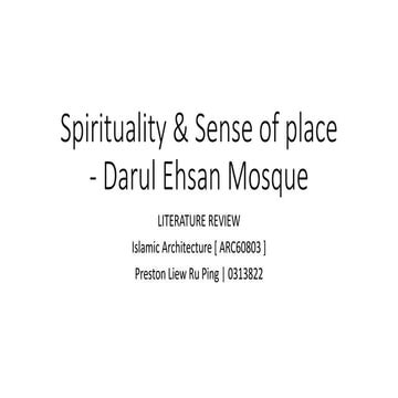 Spirituality &amp; sense of place