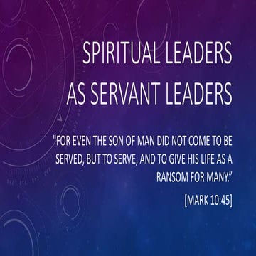 Spiritual leadership