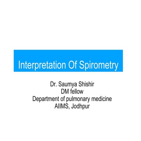 Spirometry