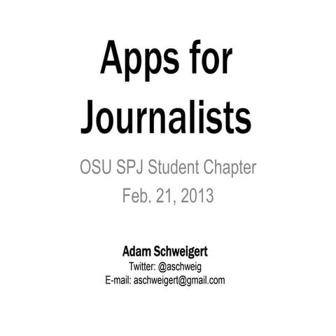 Apps For Journalists