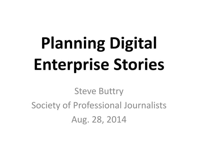 Planning Digital Enterprise Stories