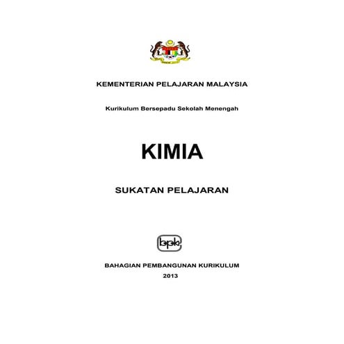Sp kimia kbsm ppsmi | PDF