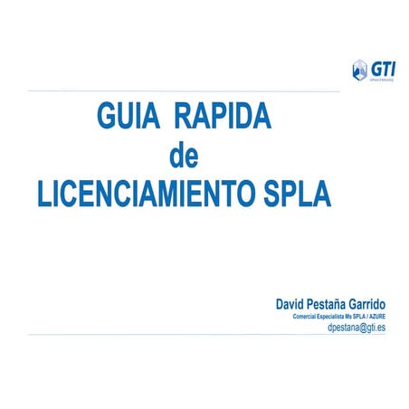 Spla licenciamiento ejemplo | PDF