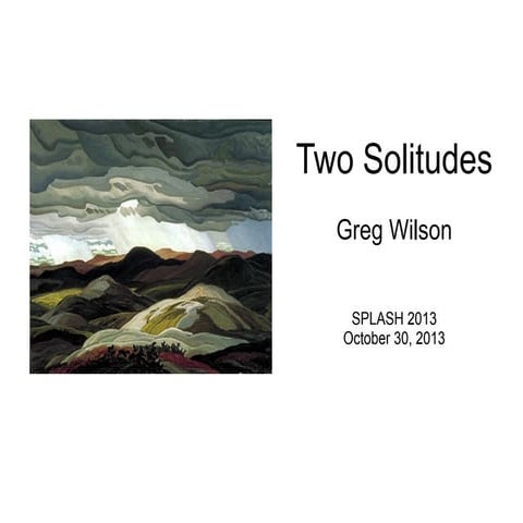Two Solitudes