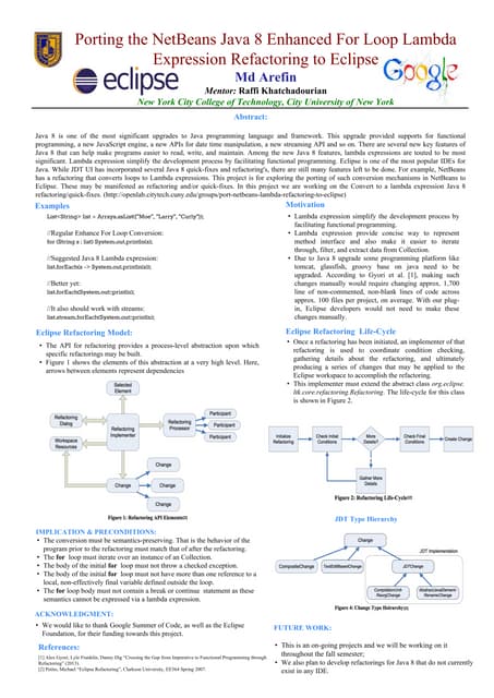 Porting the NetBeans Java 8 Enhanced For Loop Lambda Expression Refactoring t...