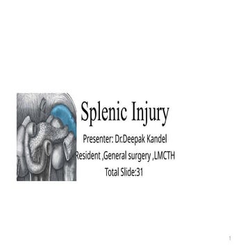 splenic injury power point presentations | PPTX