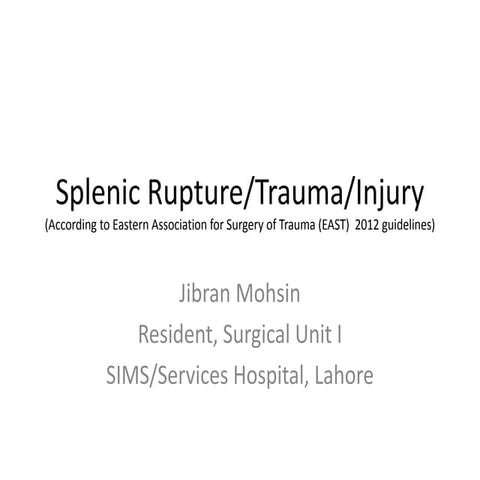 Splenic trauma