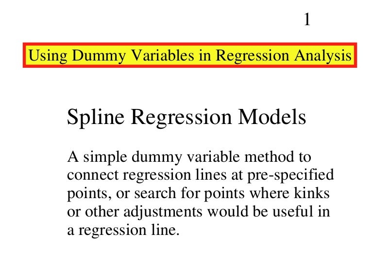 Spline Regressions