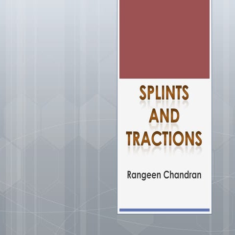 Splint and tractions