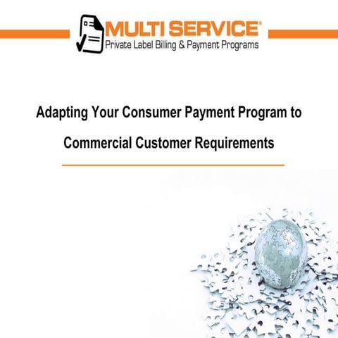 Adapting a Consumer Payment Program to Fit Commercial Customer Requirements