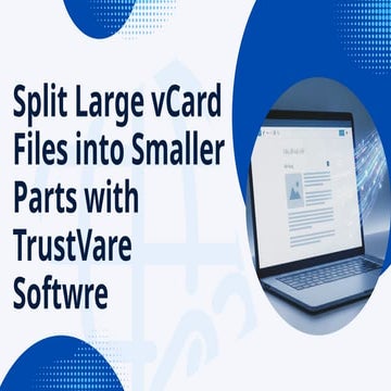 vCard (VCF) is a standard file format used to store and share contact ...