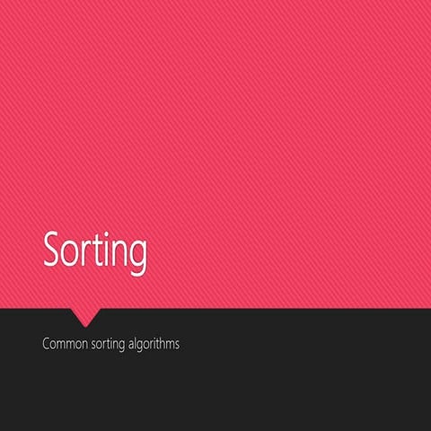 Sorting | PPT