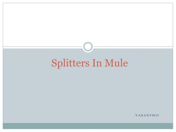 Mule esb messages Different type of mule messages | PPTX
