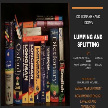 Splitting and lupming 