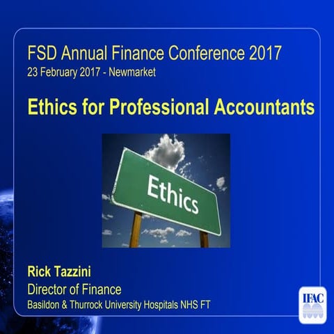 Ethics for Professional Accountants in the NHS (2017)