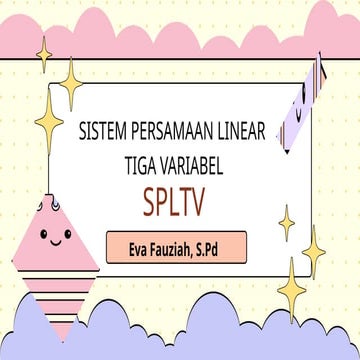 Sistem Persamaan Linear Tiga Variabel Kelas XI