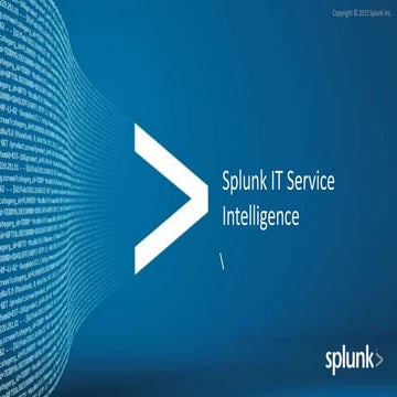 Splunk IT Service Intelligence