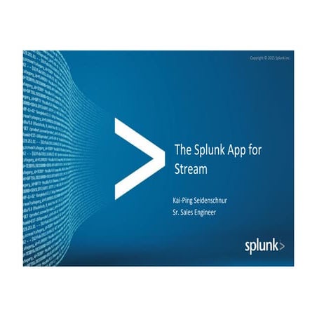 Splunk App for Stream - Einblicke in Ihren Netzwerkverkehr