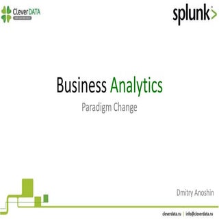 Business Analytics Paradigm Change