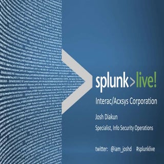 SplunkLive! Denver - Nov 2012 - Int...
