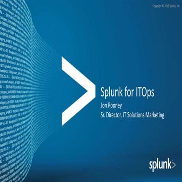 Splunk for ITOps