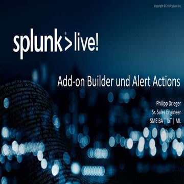 Splunk Technologie Add-ons und Alert Actions entwickeln
