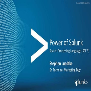 Power of SPL - Search Processing Language | PPT
