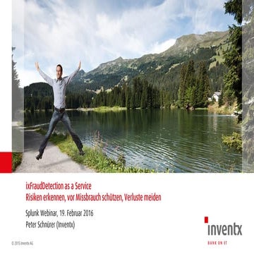 Webinar Big Data zur Echtzeit-Betrugserkennung im eBanking nutzen mit Splunk ...