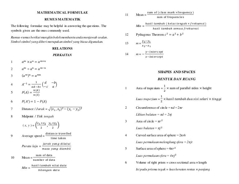Spm.mathematical formulae