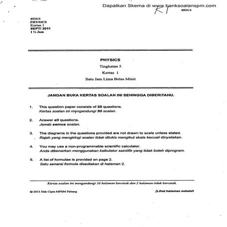 Spm trial-2011-physics-p1-pahang