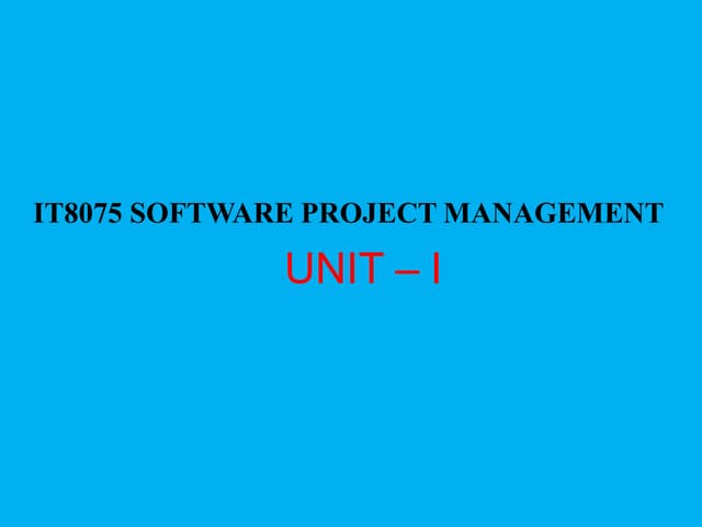 Software Project Management