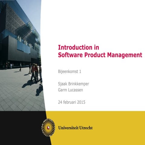 Cursus Software Product Management - Introduction