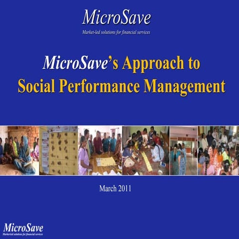 MicroSave's Approach to Social Performance Management