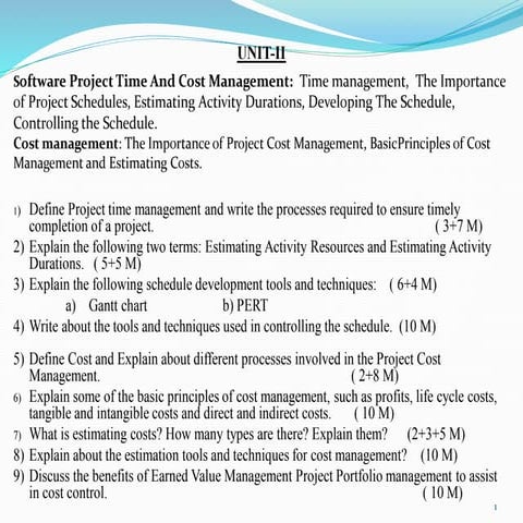 Software Project Management SPM chapter II