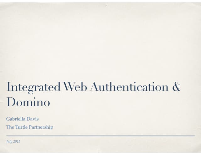 Spnego configuration