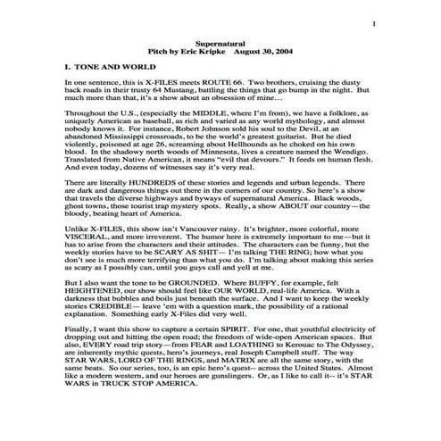 Supernatural Pitch  2004