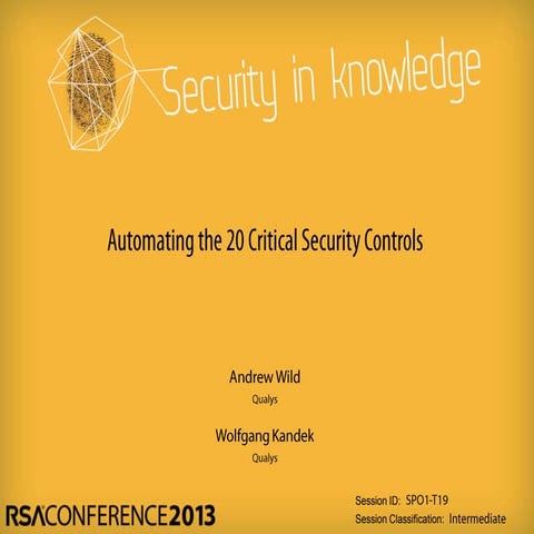 20 Critical Security Controls and QualysGuard