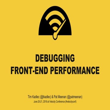 Front-End Single Point of Failure - Velocity 2016 Training