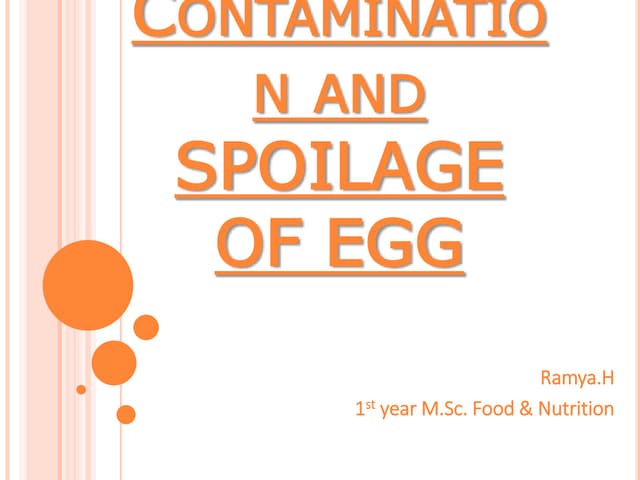 Spoilage of Egg