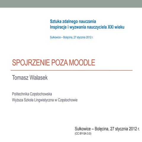 Konferencja Sztuka zdalnego nauczania Bolęcina 2012