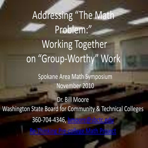 Spokane Math Symposium November 2010