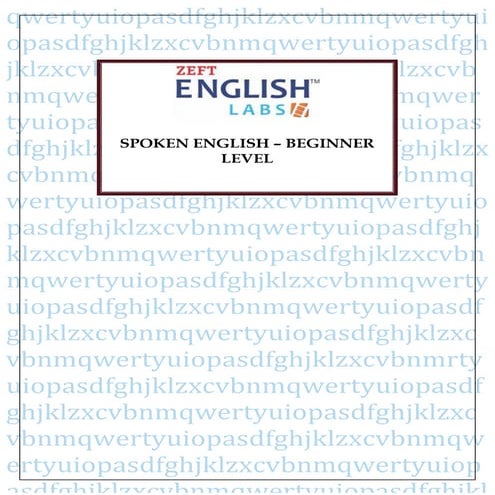 Spoken english beginner materials 