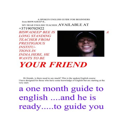 An Outline For Your English Course